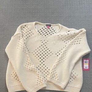 Vince Camuto Cream Knit Sweater